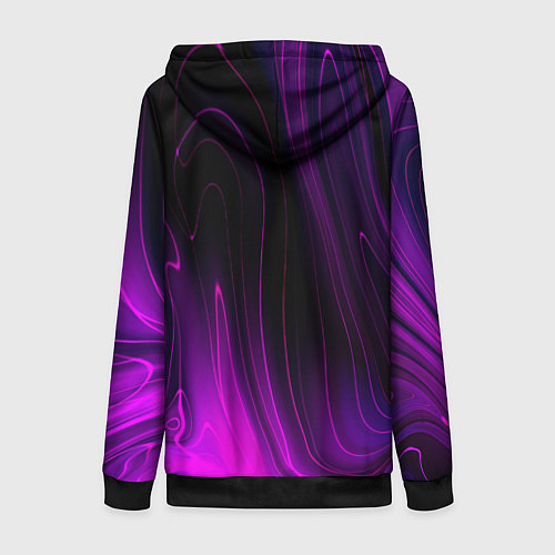 Женская толстовка на молнии Burzum violet plasma / 3D-Черный – фото 2