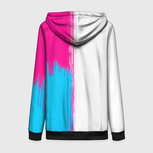 Женская толстовка на молнии The Neighbourhood neon gradient style: по-вертикал / 3D-Черный – фото 2