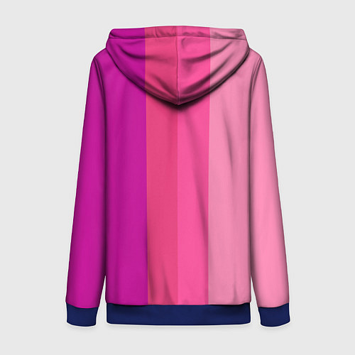 Женская толстовка на молнии Группа Black pink на фоне оттенков розового / 3D-Синий – фото 2