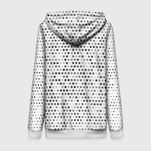 Женская толстовка на молнии Blink 182 glitch на светлом фоне: надпись, символ / 3D-Белый – фото 2