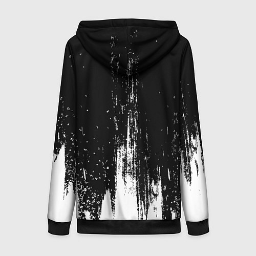 Женская толстовка на молнии Burzum и рок символ на темном фоне / 3D-Черный – фото 2