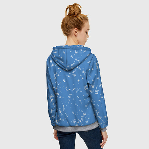 Женская толстовка на молнии Белые гуси и утки / 3D-Меланж – фото 4