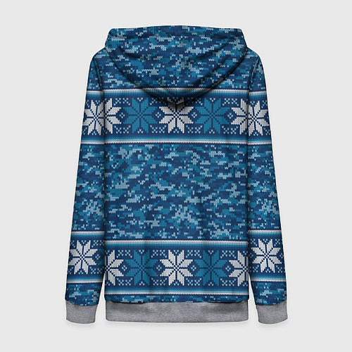 Женская толстовка на молнии Камуфляжный свитер - алатырь / 3D-Меланж – фото 2