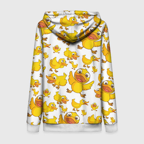 Женская толстовка на молнии Yellow ducklings / 3D-Белый – фото 2