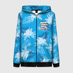 Женская толстовка на молнии Цветочный паттерн - GTA vice city