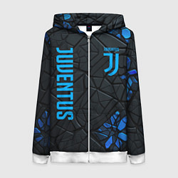 Толстовка на молнии женская Juventus logo, цвет: 3D-белый