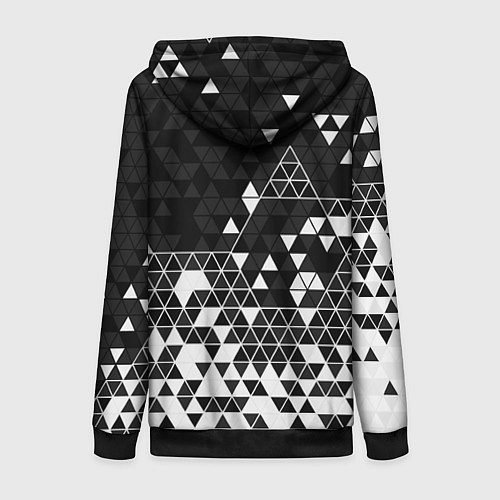 Женская толстовка на молнии Лексус - распад / 3D-Черный – фото 2