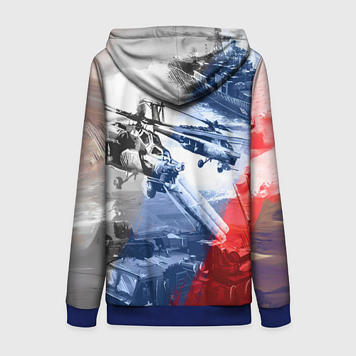Женская толстовка на молнии Армия РФ / 3D-Синий – фото 2