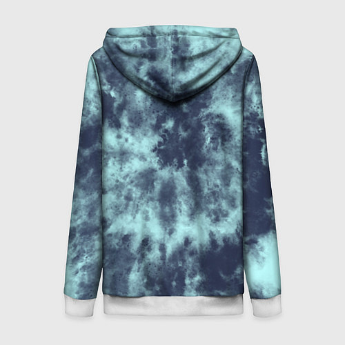 Женская толстовка на молнии Tie-Dye дизайн / 3D-Белый – фото 2