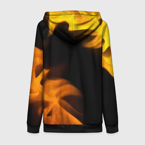 Женская толстовка на молнии Valorant - gold gradient вертикально / 3D-Черный – фото 2