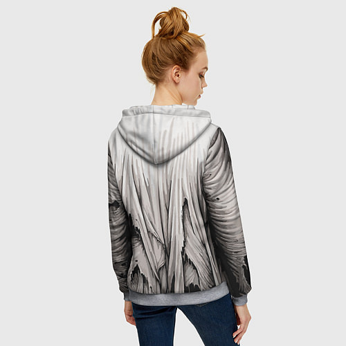 Женская толстовка на молнии Костюм мертвеца / 3D-Меланж – фото 4