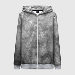 Толстовка на молнии женская Абстракция - grey sky, цвет: 3D-меланж