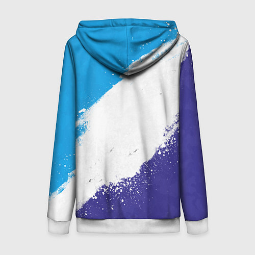 Женская толстовка на молнии Вольво - триколор / 3D-Белый – фото 2