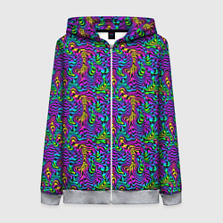 Женская толстовка на молнии Multicolored stripes