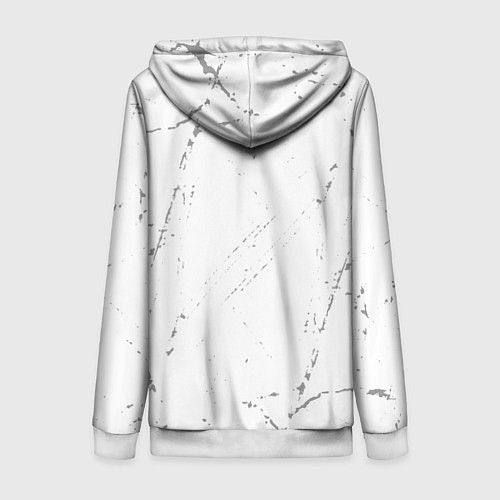 Женская толстовка на молнии Ozzy Osbourne glitch на светлом фоне по-вертикали / 3D-Белый – фото 2