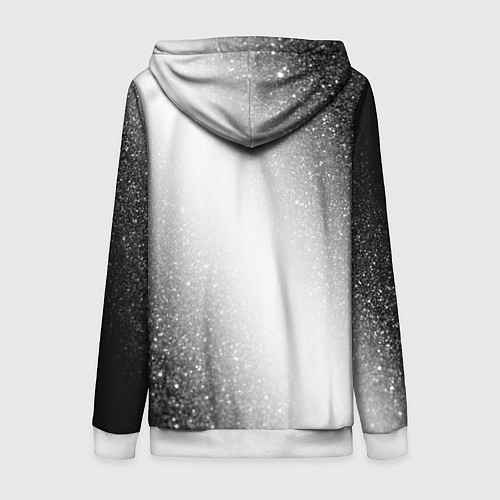 Женская толстовка на молнии Deftones glitch на светлом фоне по-вертикали / 3D-Белый – фото 2