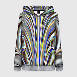 Женская толстовка на молнии Струйчатый перламутровый узор