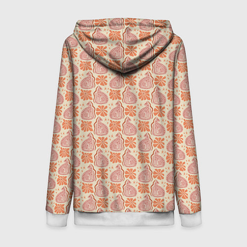 Женская толстовка на молнии Тигрица со змейкой / 3D-Белый – фото 2