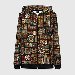 Женская толстовка на молнии Африканский этнический орнамент