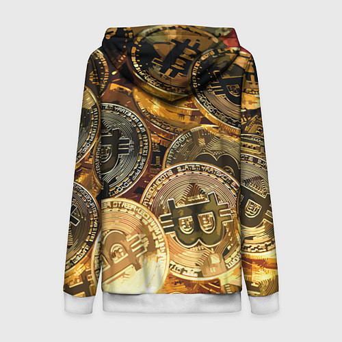 Женская толстовка на молнии Золото цифровой эры / 3D-Белый – фото 2