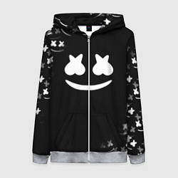 Женская толстовка на молнии Marshmello black collection