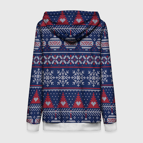 Женская толстовка на молнии New Years sweater / 3D-Белый – фото 2