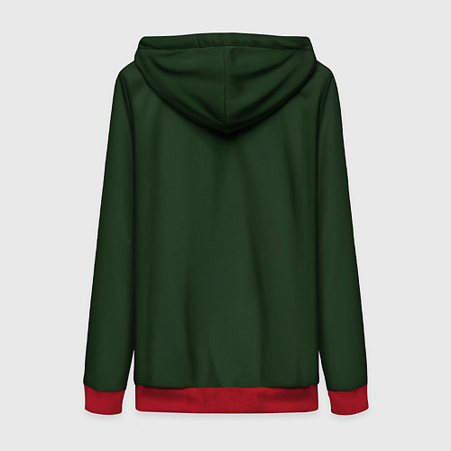 Женская толстовка на молнии Золотое пузико дракона / 3D-Красный – фото 2