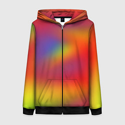 Женская толстовка на молнии Цвета радуги радужный фон