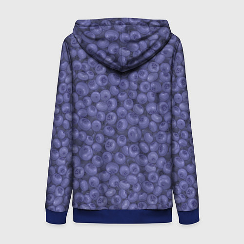 Женская толстовка на молнии Черника ягода / 3D-Синий – фото 2