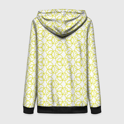 Женская толстовка на молнии Круговой узор / 3D-Черный – фото 2