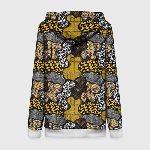 Женская толстовка на молнии Abstract pattern / 3D-Белый – фото 2