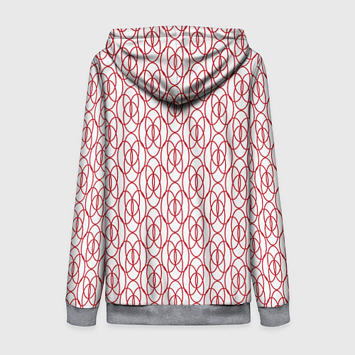 Женская толстовка на молнии Узорные овалы / 3D-Меланж – фото 2