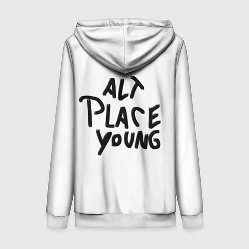 Женская толстовка на молнии Alt place young / 3D-Белый – фото 2