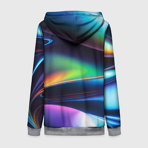 Женская толстовка на молнии Голографический материал / 3D-Меланж – фото 2