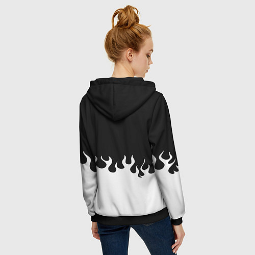 Женская толстовка на молнии Tom Clancy raimbow six fire / 3D-Черный – фото 4