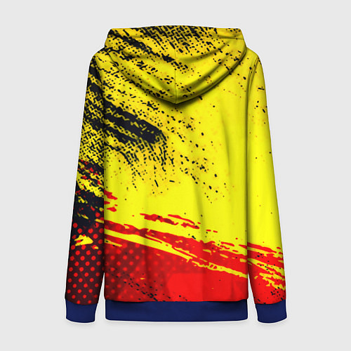 Женская толстовка на молнии Borussia color краски спорт / 3D-Синий – фото 2