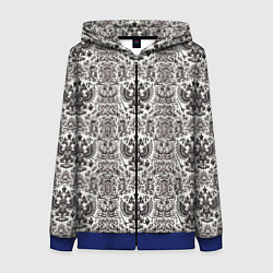 Женская толстовка на молнии Паттерн герба России на белом фоне