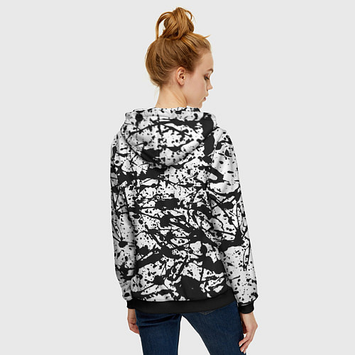 Женская толстовка на молнии Kaneki Ken - Токийский Гуль / 3D-Черный – фото 4