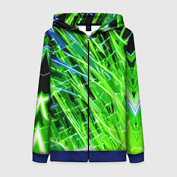 Женская толстовка на молнии Зелёные энергетические линии