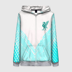 Женская толстовка на молнии Liverpool logo texture fc