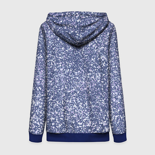 Женская толстовка на молнии Холодный сиреневый пятнистый / 3D-Синий – фото 2