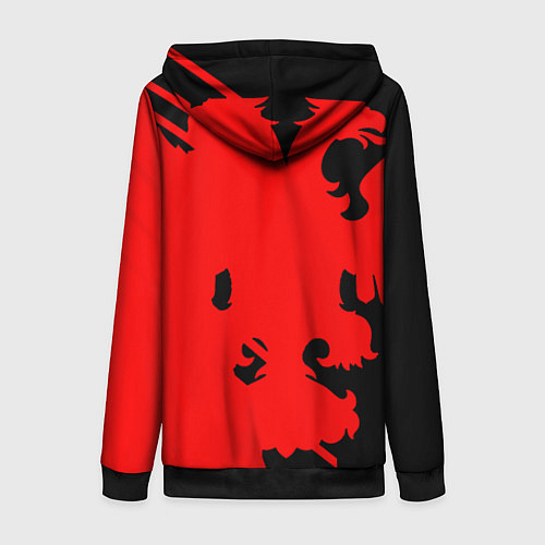 Женская толстовка на молнии Герб России абстракция спорт текстура / 3D-Черный – фото 2