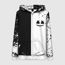 Женская толстовка на молнии Marshmello краски музыка