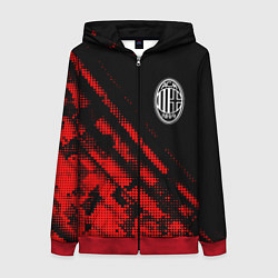 Женская толстовка на молнии AC Milan sport grunge