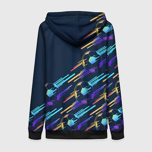 Женская толстовка на молнии Bayern градиентные мячи / 3D-Черный – фото 2