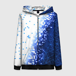 Женская толстовка на молнии Поврежденный цифровой скин