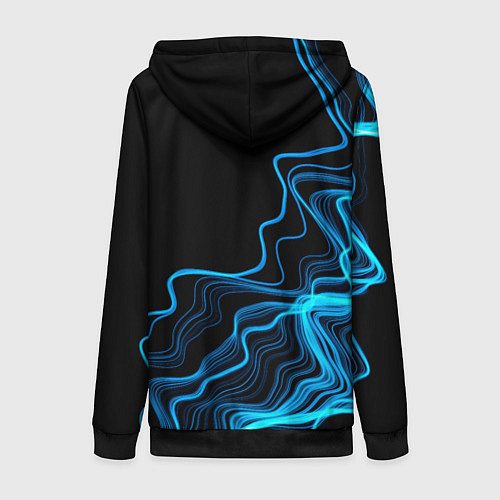 Женская толстовка на молнии Placebo sound wave / 3D-Черный – фото 2