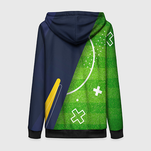 Женская толстовка на молнии Hoffenheim football field / 3D-Черный – фото 2