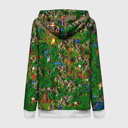 Женская толстовка на молнии Карта из Героев 3 / 3D-Белый – фото 2