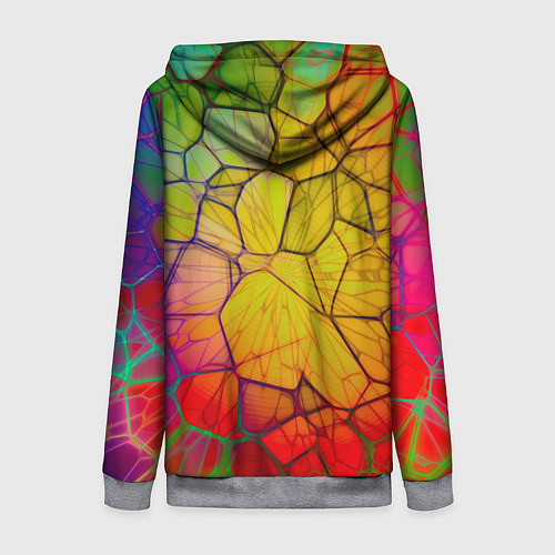 Женская толстовка на молнии Bright abstraction / 3D-Меланж – фото 2